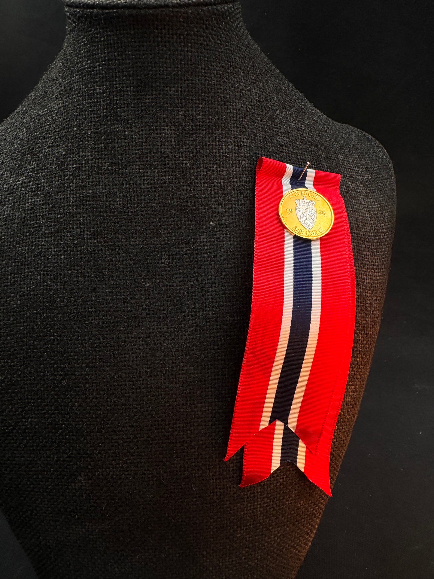 Vintage 17 Mai Samlermynt Gull 50 Øre 1955