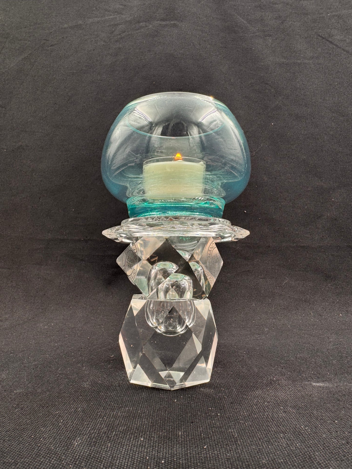 Vintage lysestake «mini» turkis