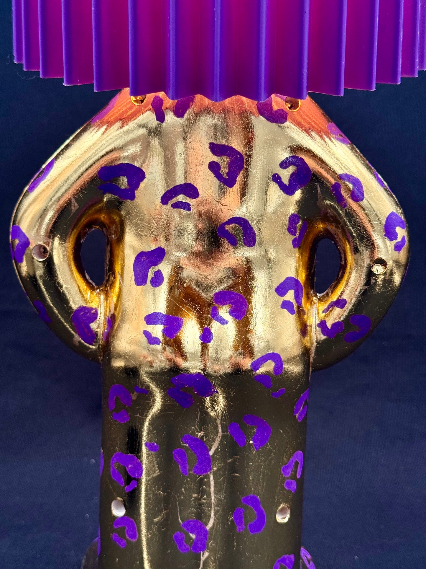 Mr P Shy Man gull og lilla Leoprint