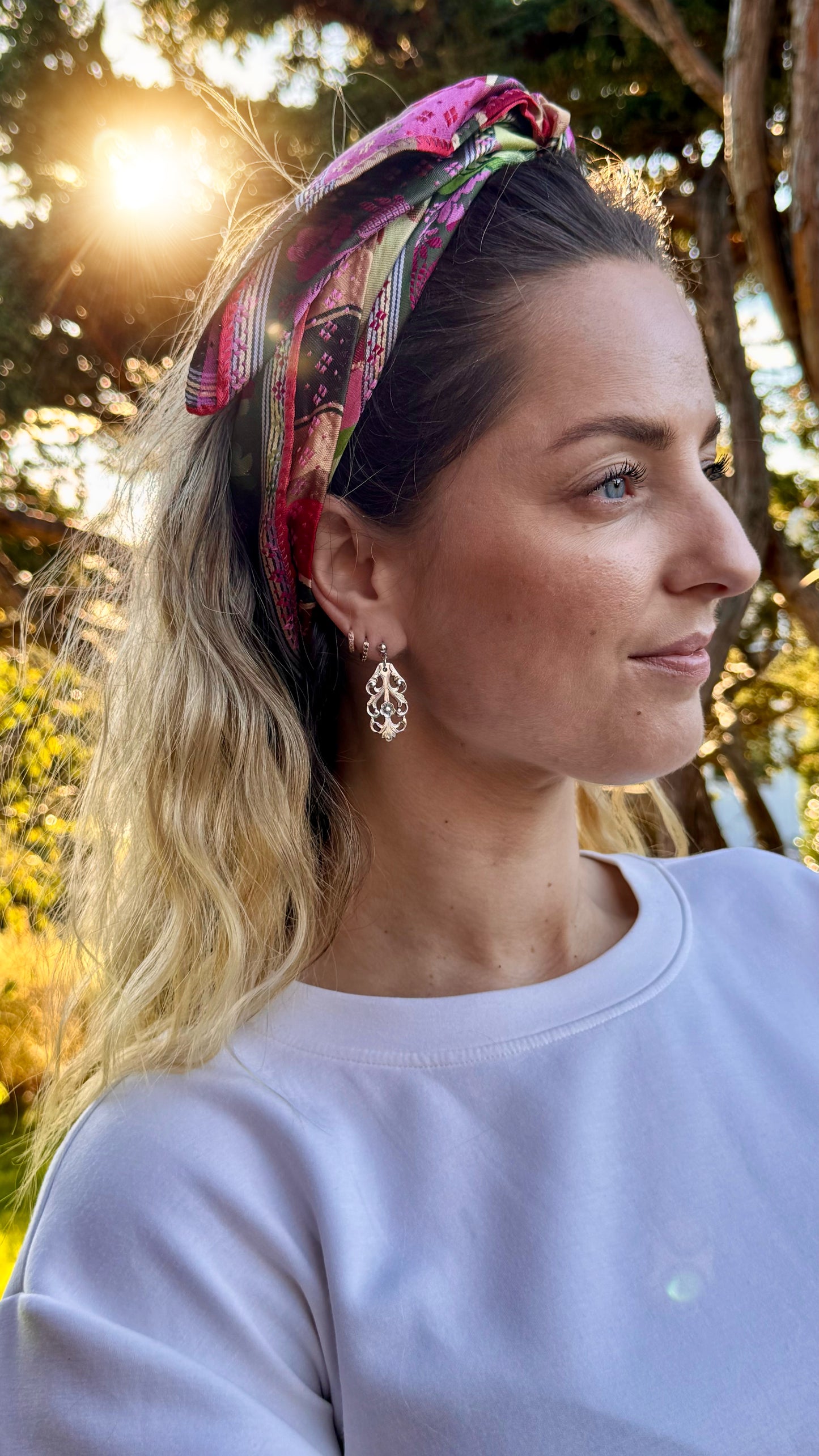 Vintage øredobber «Vikingrose» med ørestift