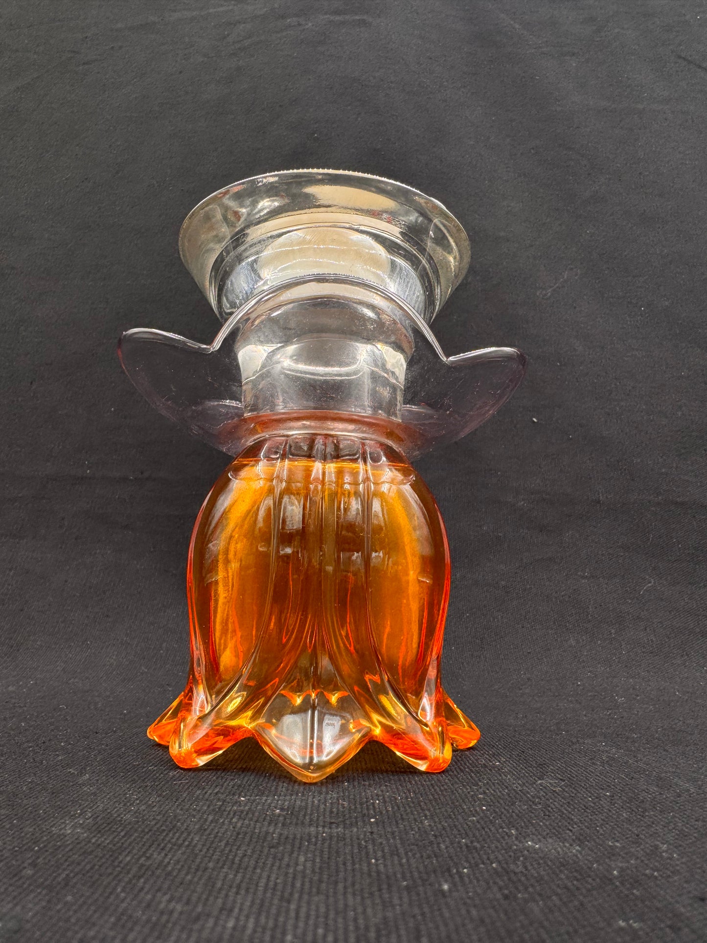 Vintage lysestake «mini» Gul og rosa