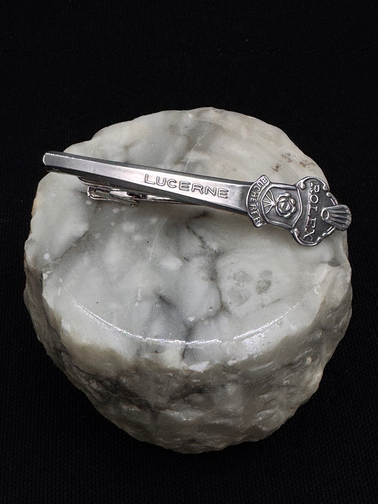 Vintage slipsnål Rolex Lucerne stål