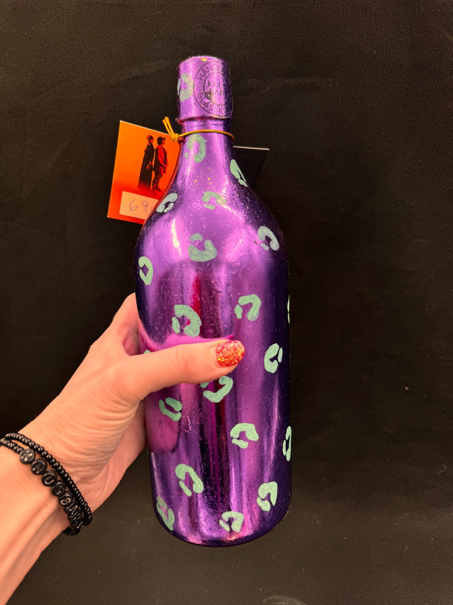 Trendy håndlaget vase lilla