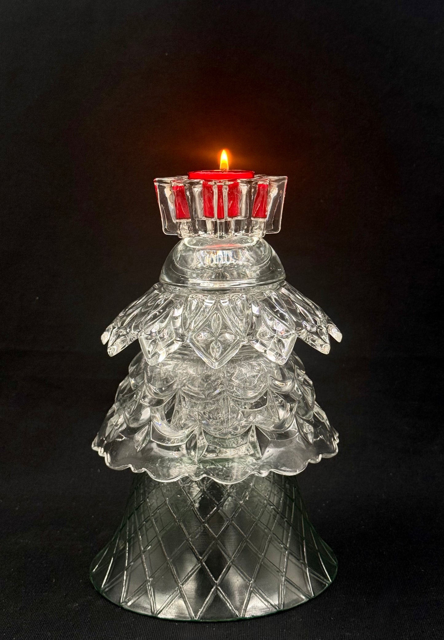 Vintage Juletre i rent glass og krystall