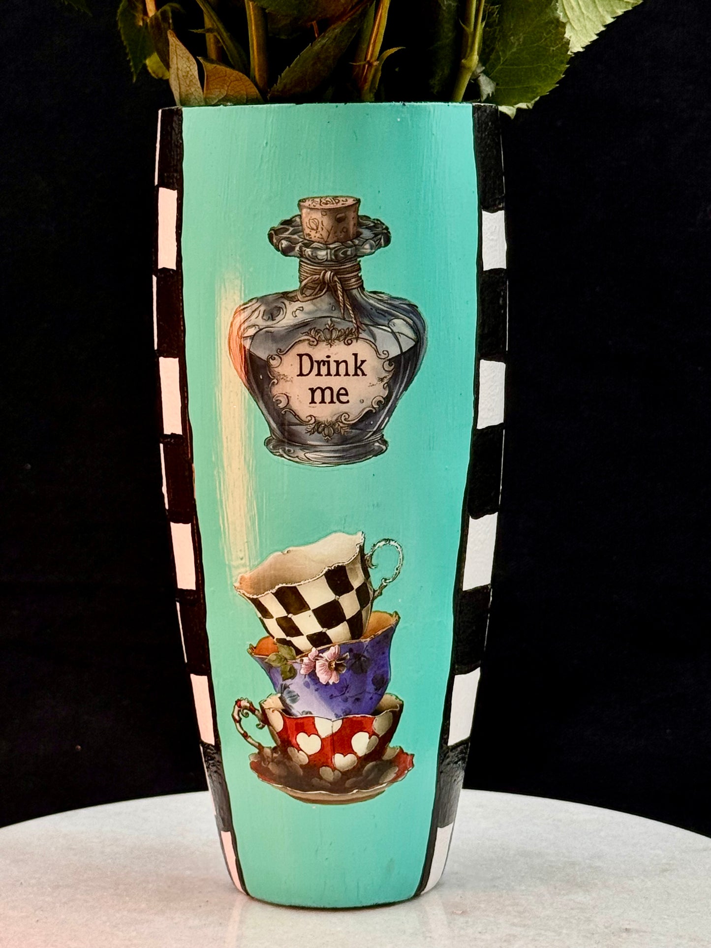 Alice i eventyrland vase - Vintage krystall