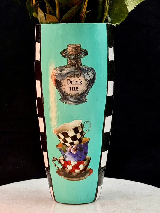 Alice i eventyrland vase - Vintage krystall