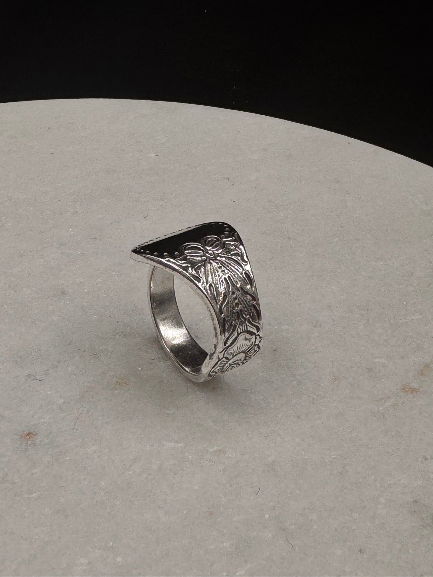 Bestilling / reservert! Vintage 1 skjerfring av eget sølv