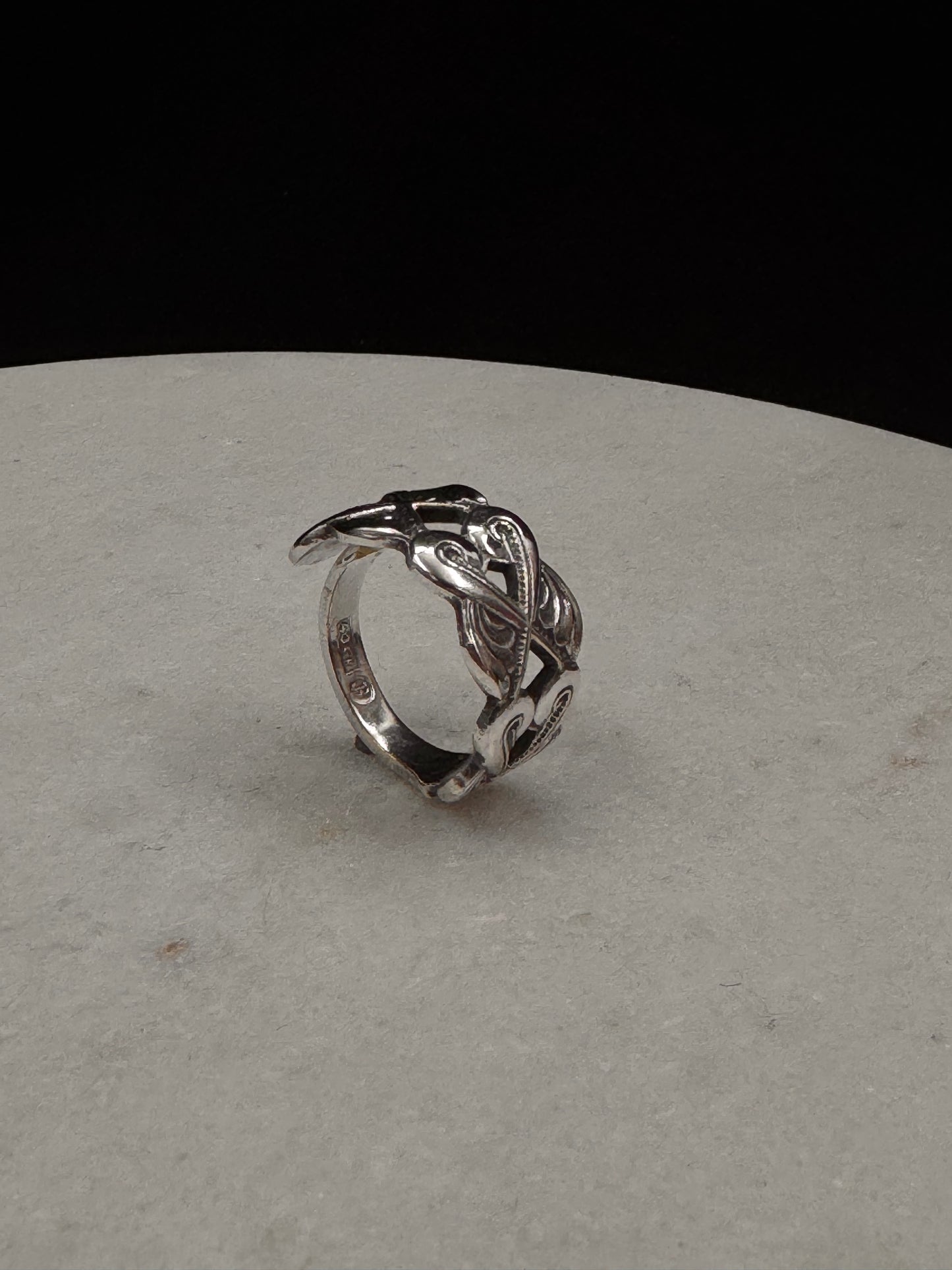 Vintage Skjerfring «HjerteSvane»