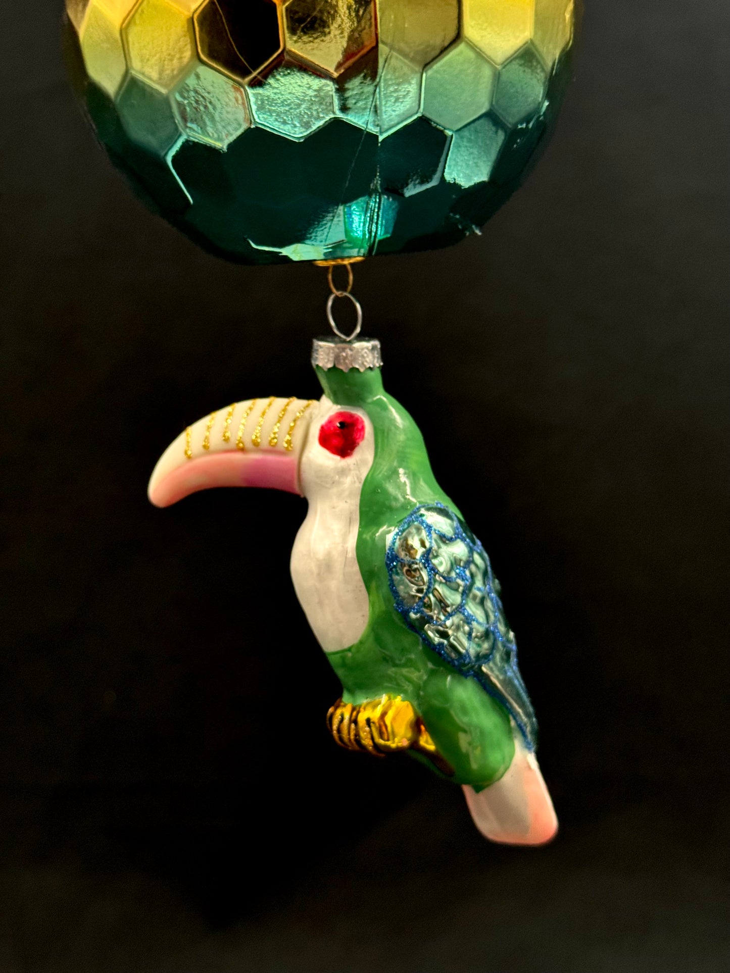 Disco julekule med papegøye🦜