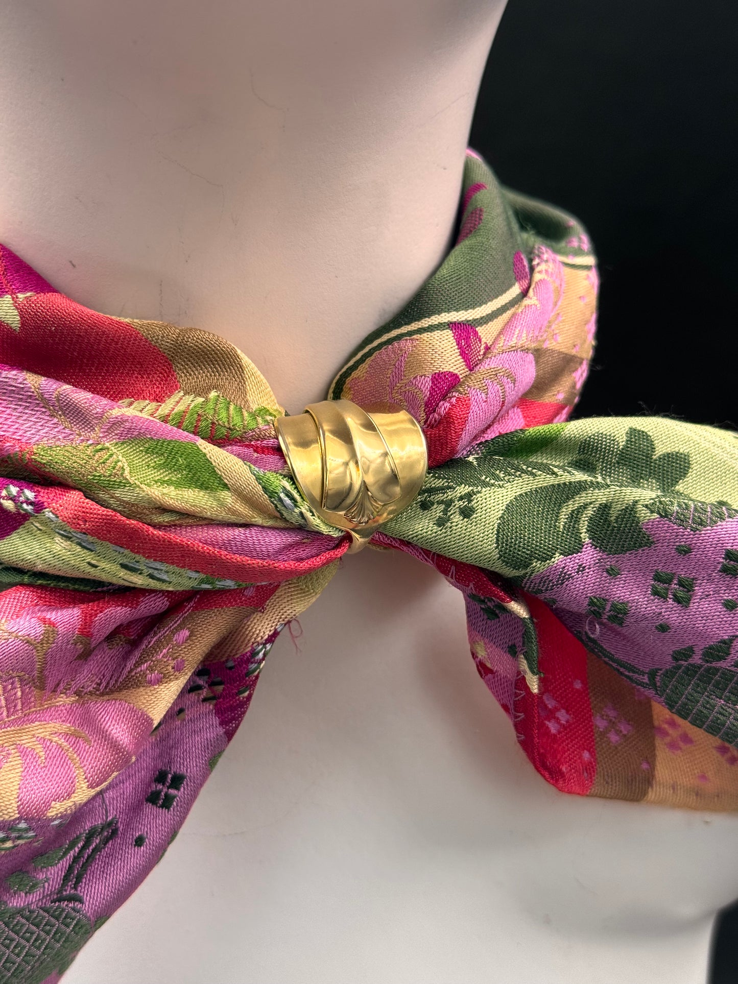 Vintage Skjerfring «Rådhus Gullforgylt»