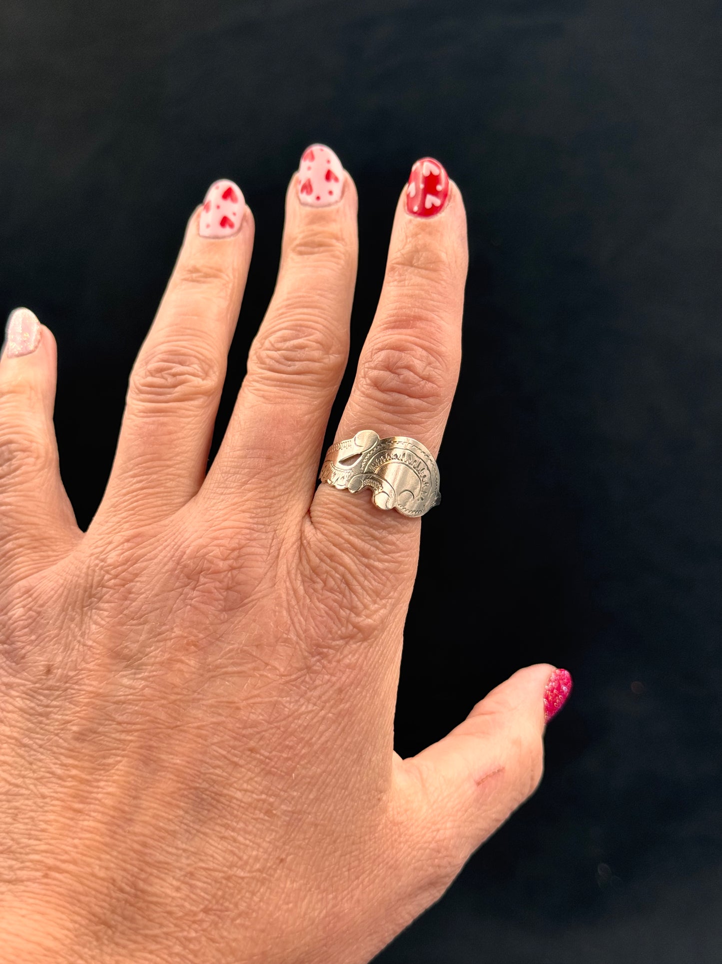 Antikk Sølvring str 59