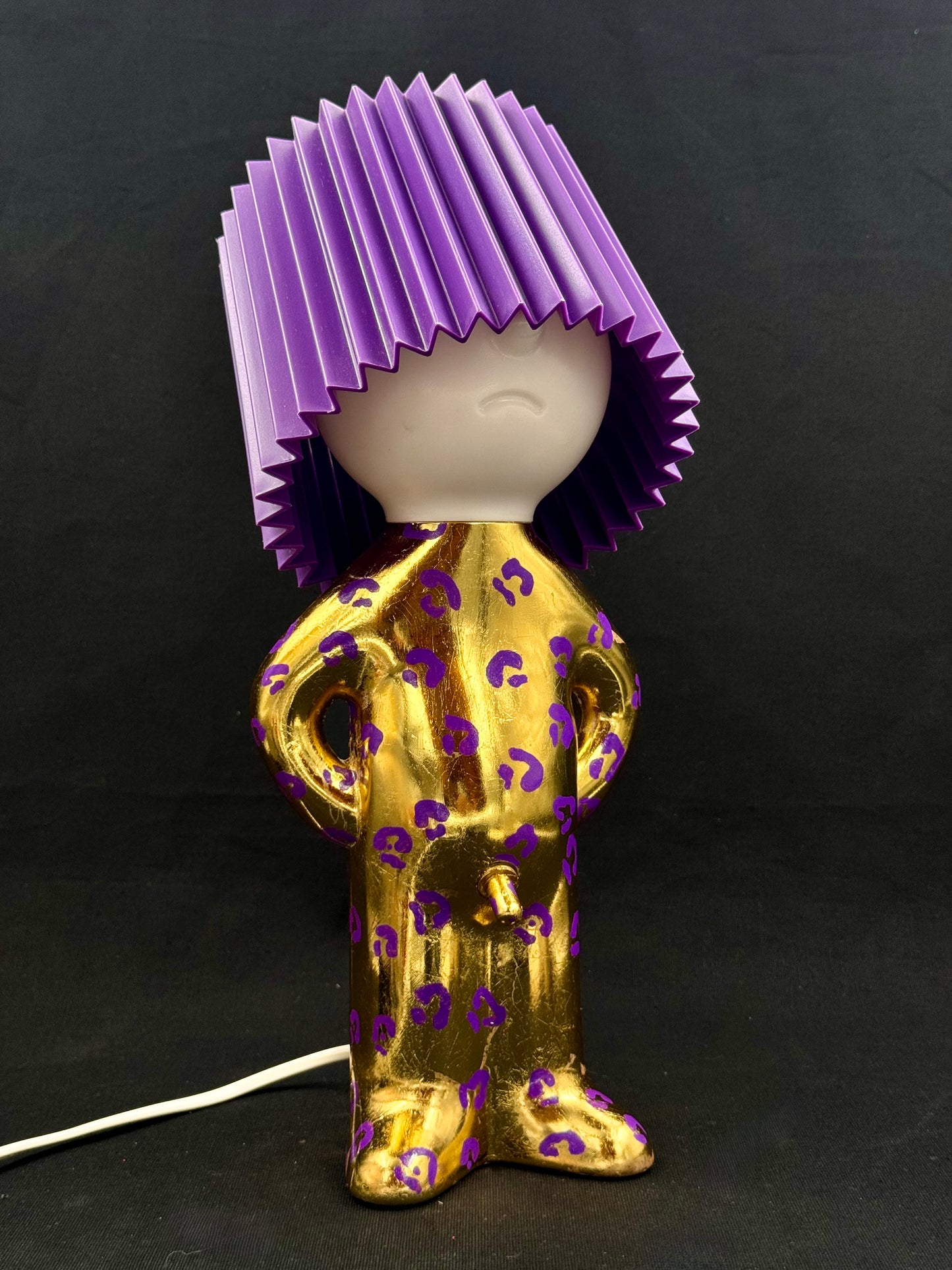 Mr P Shy Man gull og lilla Leoprint