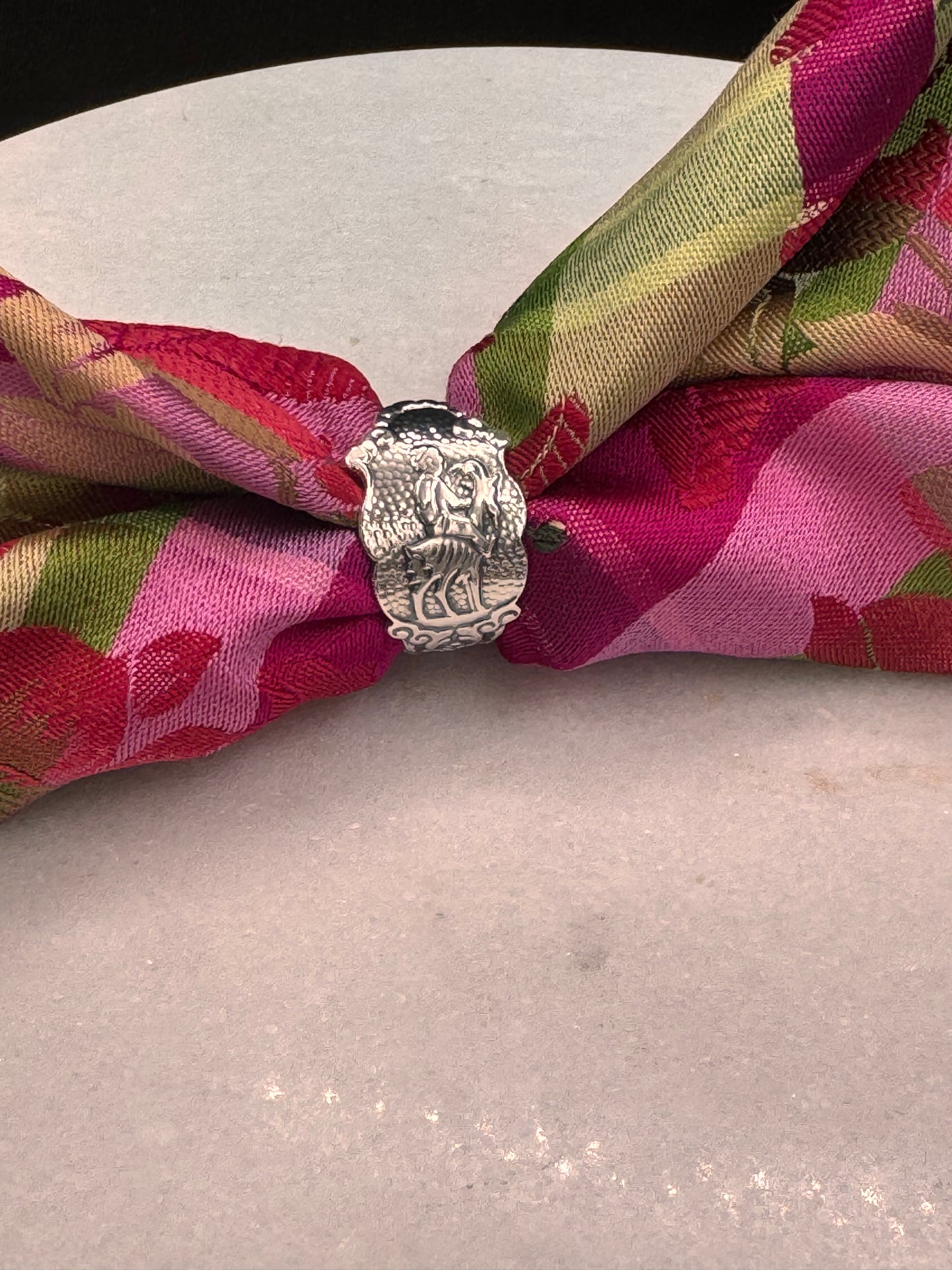 Vintage Skjerfring «Blåmann»