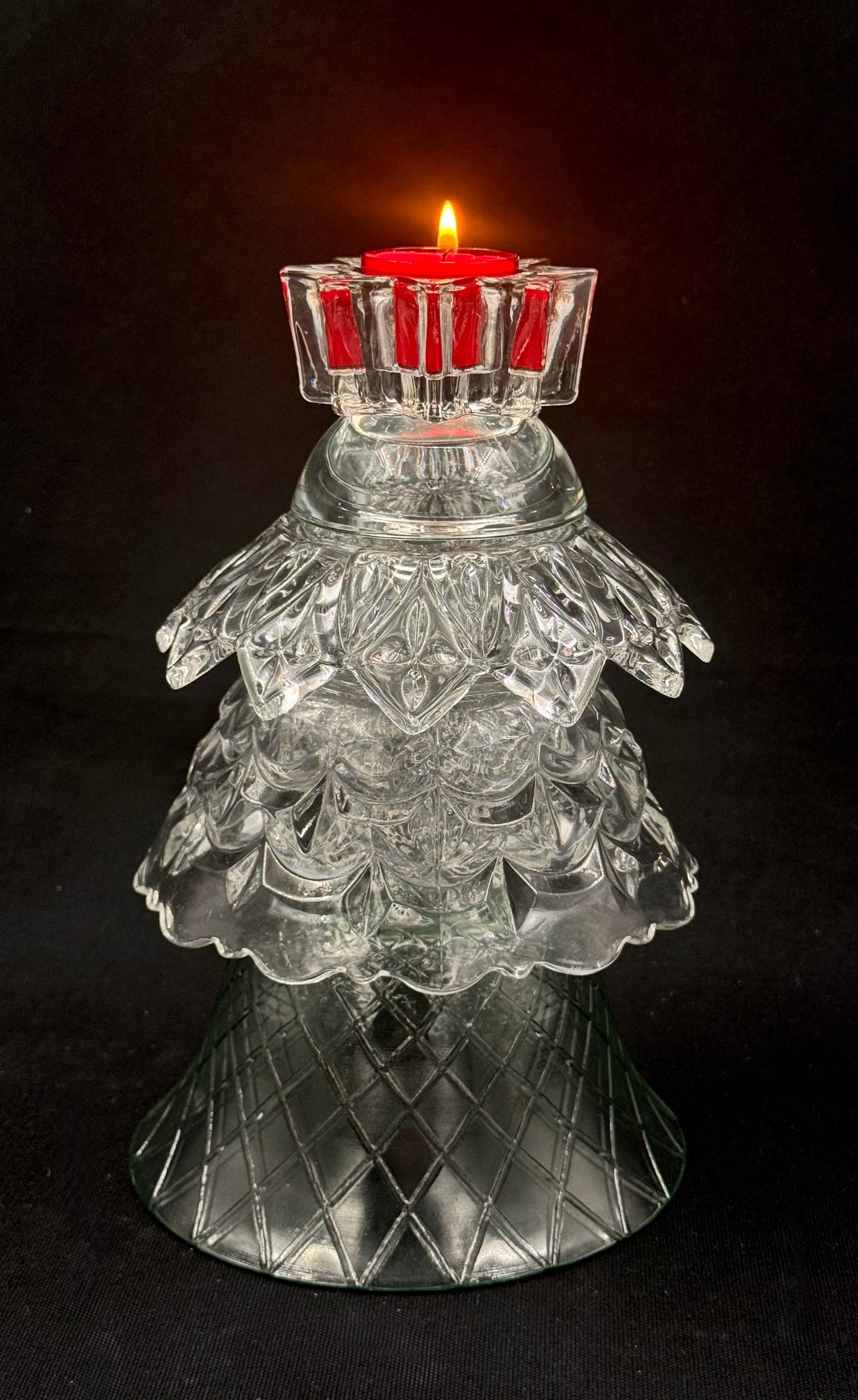 Vintage Juletre i rent glass og krystall