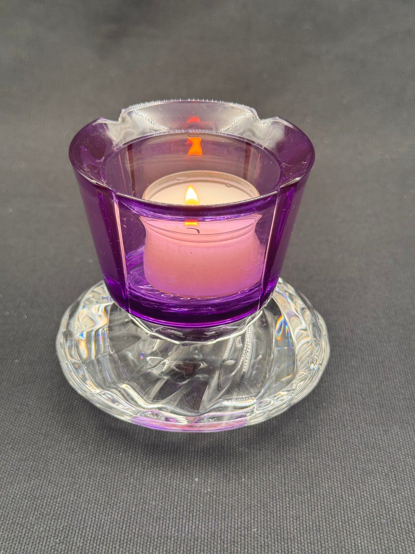 Vintage lysestake «mini» Lilla