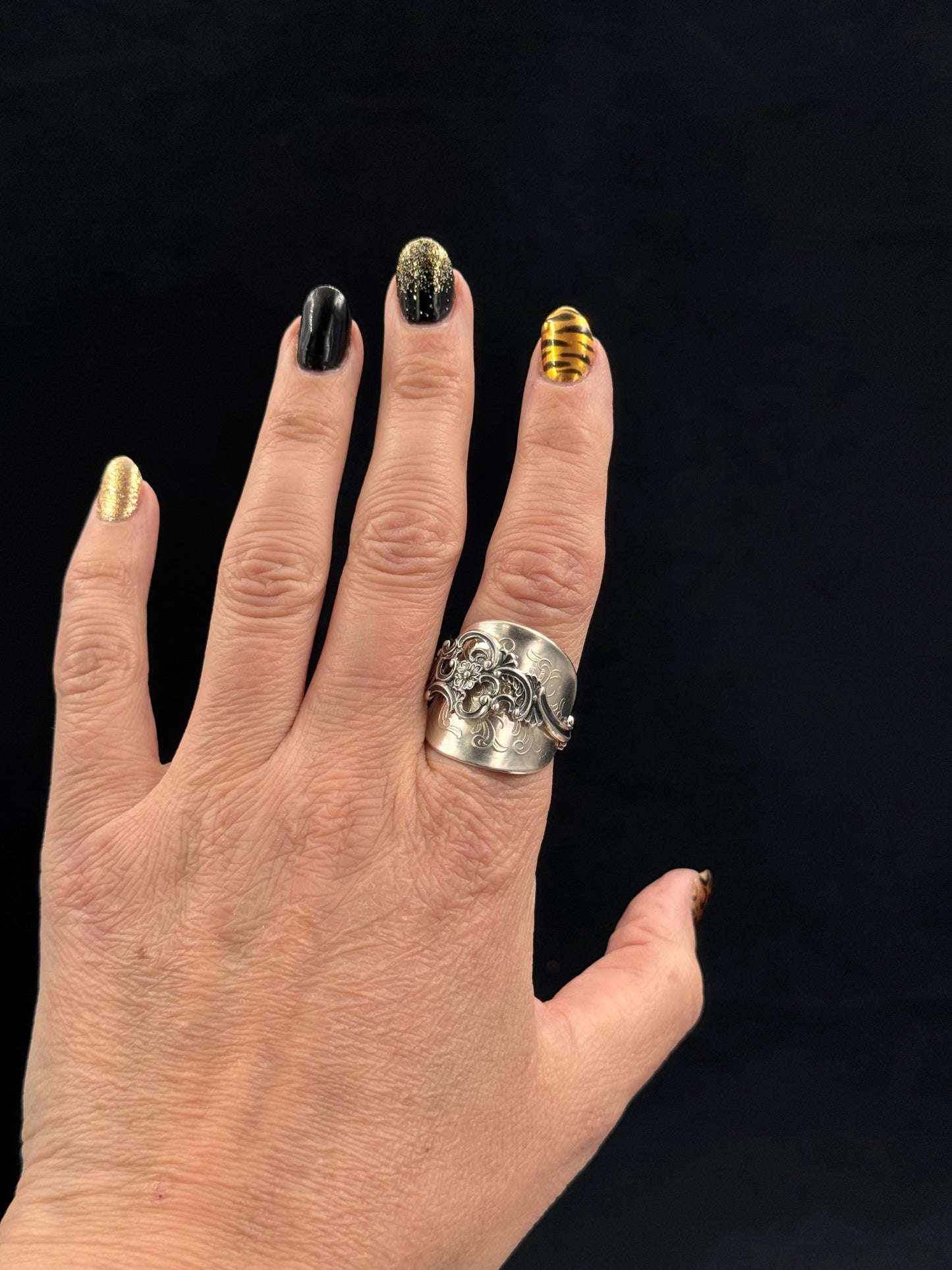 Bestilling! Vintage ringer, ørepynt, skjerfring