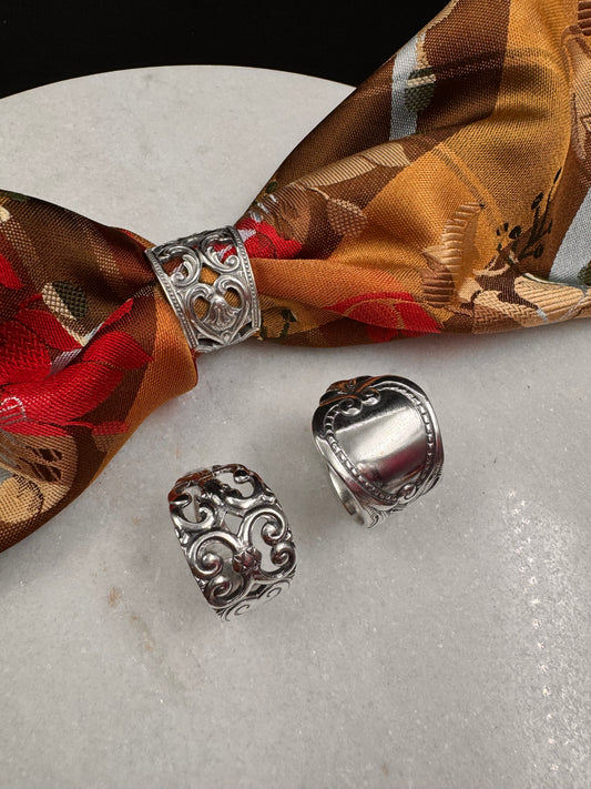 Bestilling! Vintage 3 Skjerfringer eget sølv