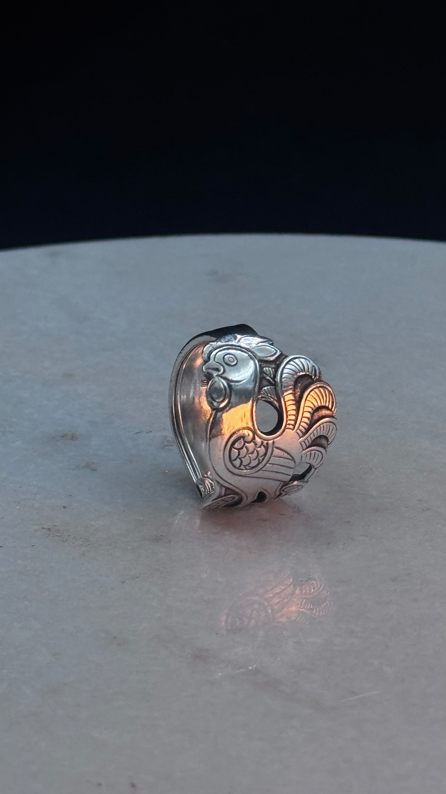 Bestilling! Vintage Skjerfring 3 eget sølv og 1 ring