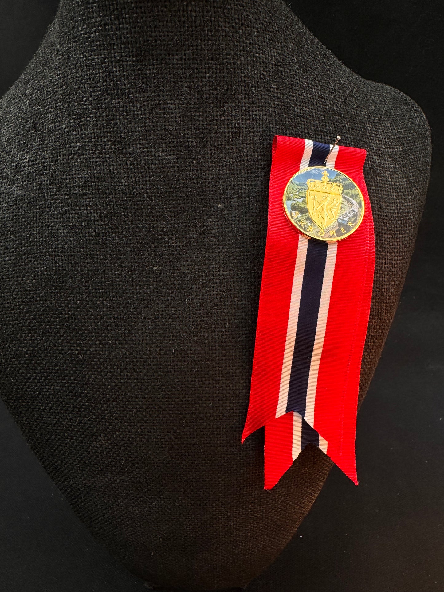Vintage 17 Mai Samlermynt Gull 5 kroner Flåmsbanen