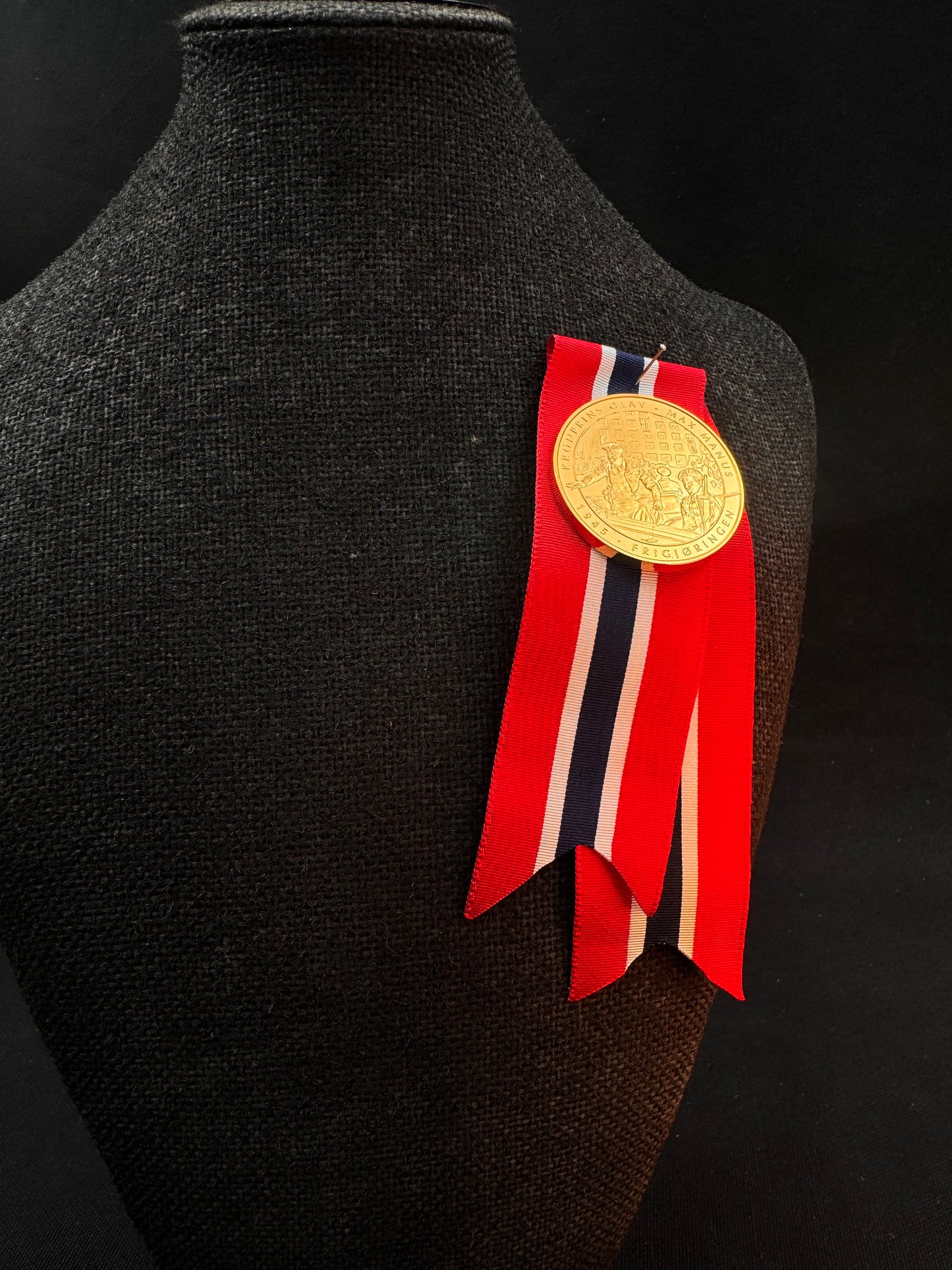 Vintage 17 Mai Samlermynt Gull Kronprins Olav & Max Manus