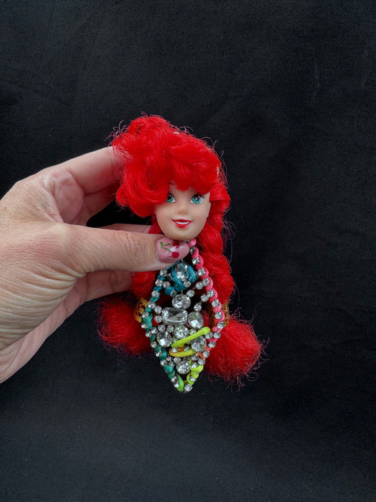 Vintage Barbie oransje. Lasergravering «Queen»