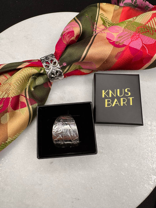 Bestilling! Vintage Skjerfring 2 stk eget sølv