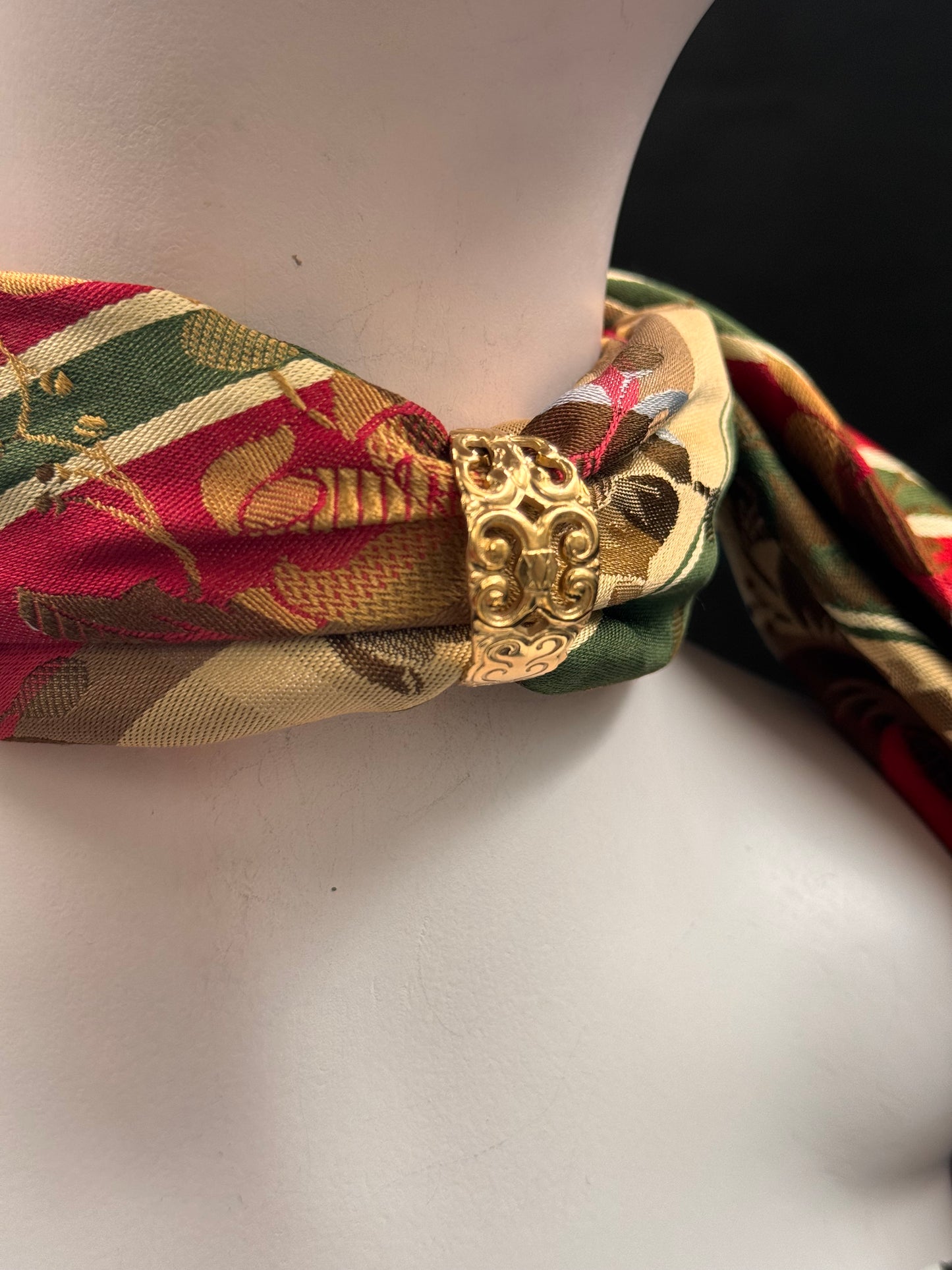 Vintage Skjerfring «Finse» liten gullforgylt