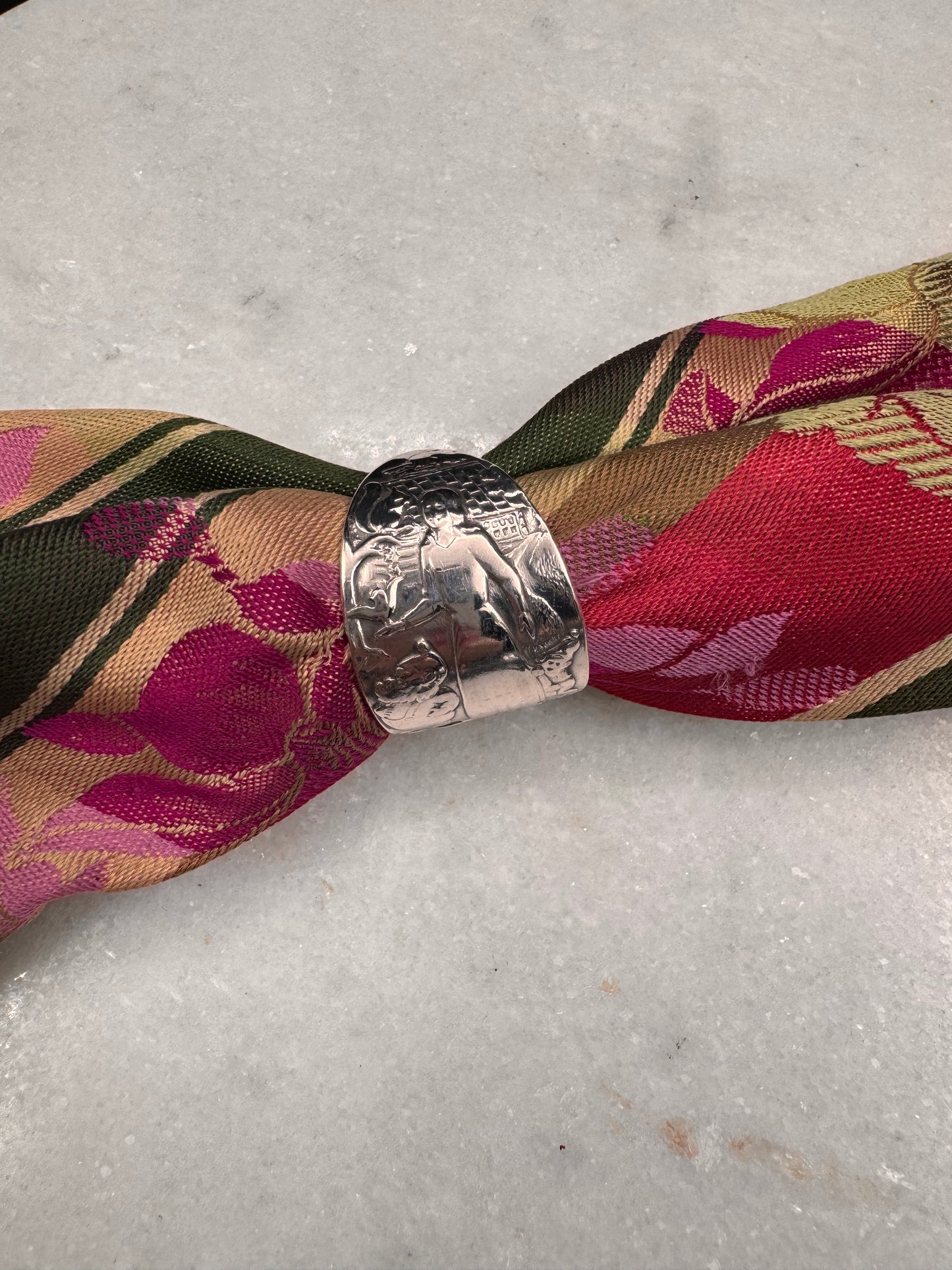 Bestilling! Vintage Skjerfring 2 stk eget sølv