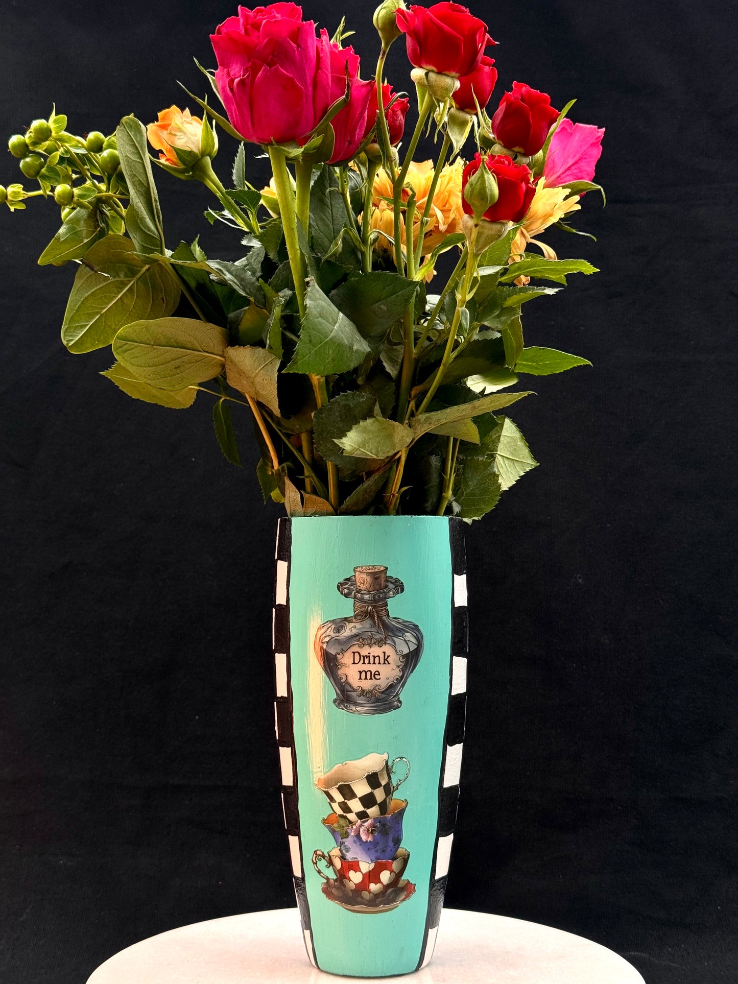 Alice i eventyrland vase - Vintage krystall