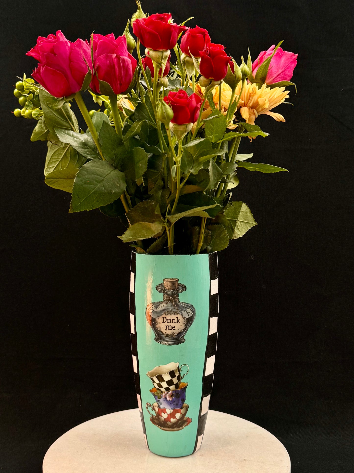 Alice i eventyrland vase - Vintage krystall