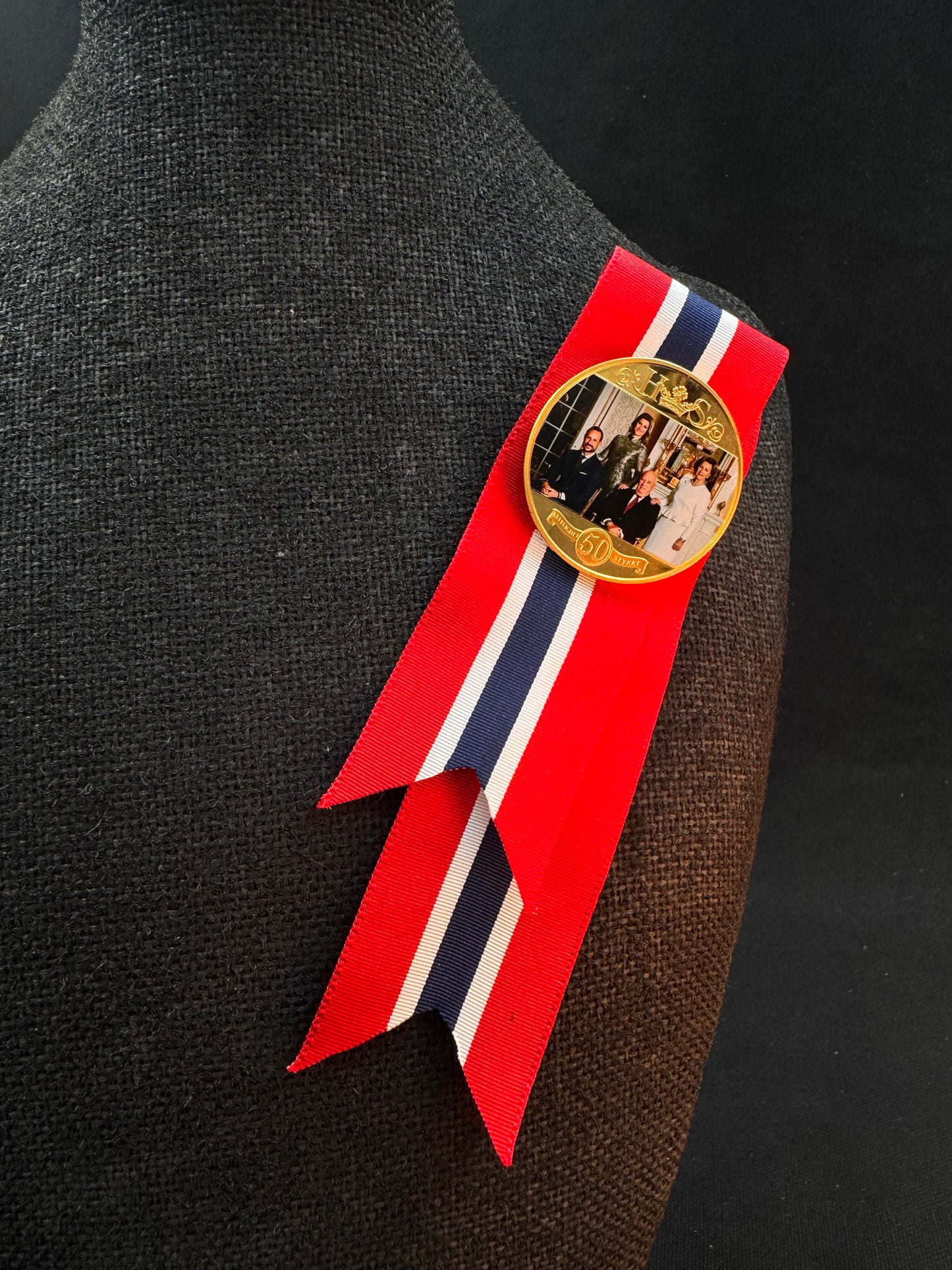 Vintage 17 Mai Samlermynt Gull Kongefamilien