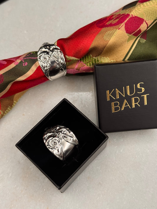 Bestilling / reservert! Vintage 2 skjerfring eget sølv