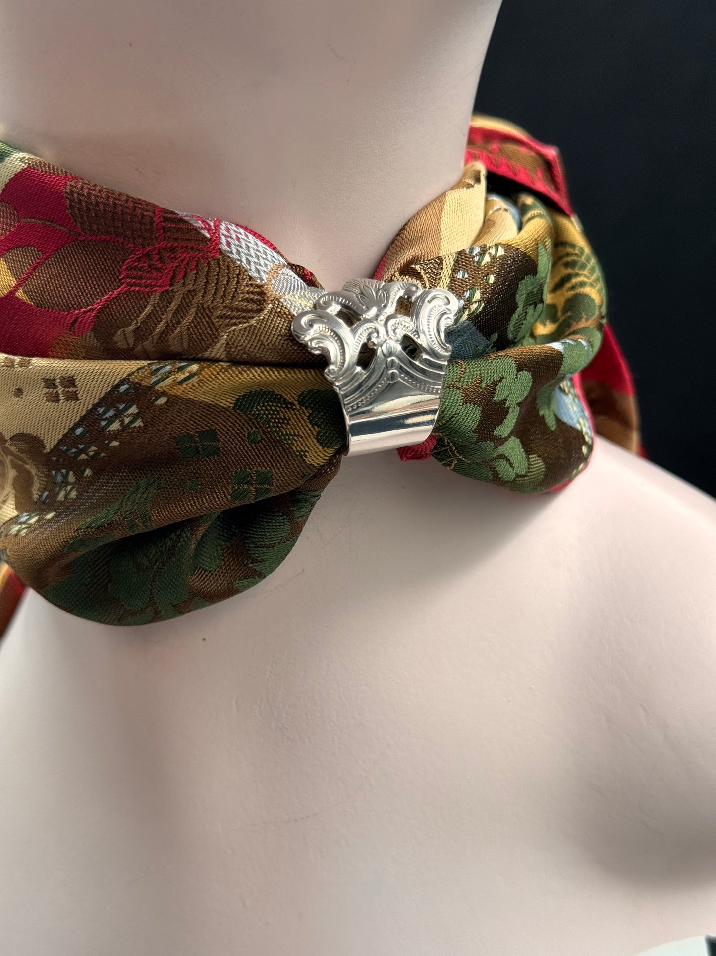 Vintage Skjerfring «Anitra» hvit