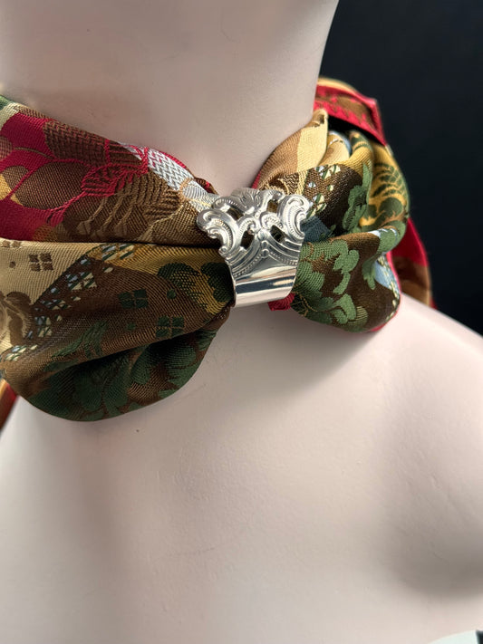 Vintage Skjerfring «Anitra» hvit