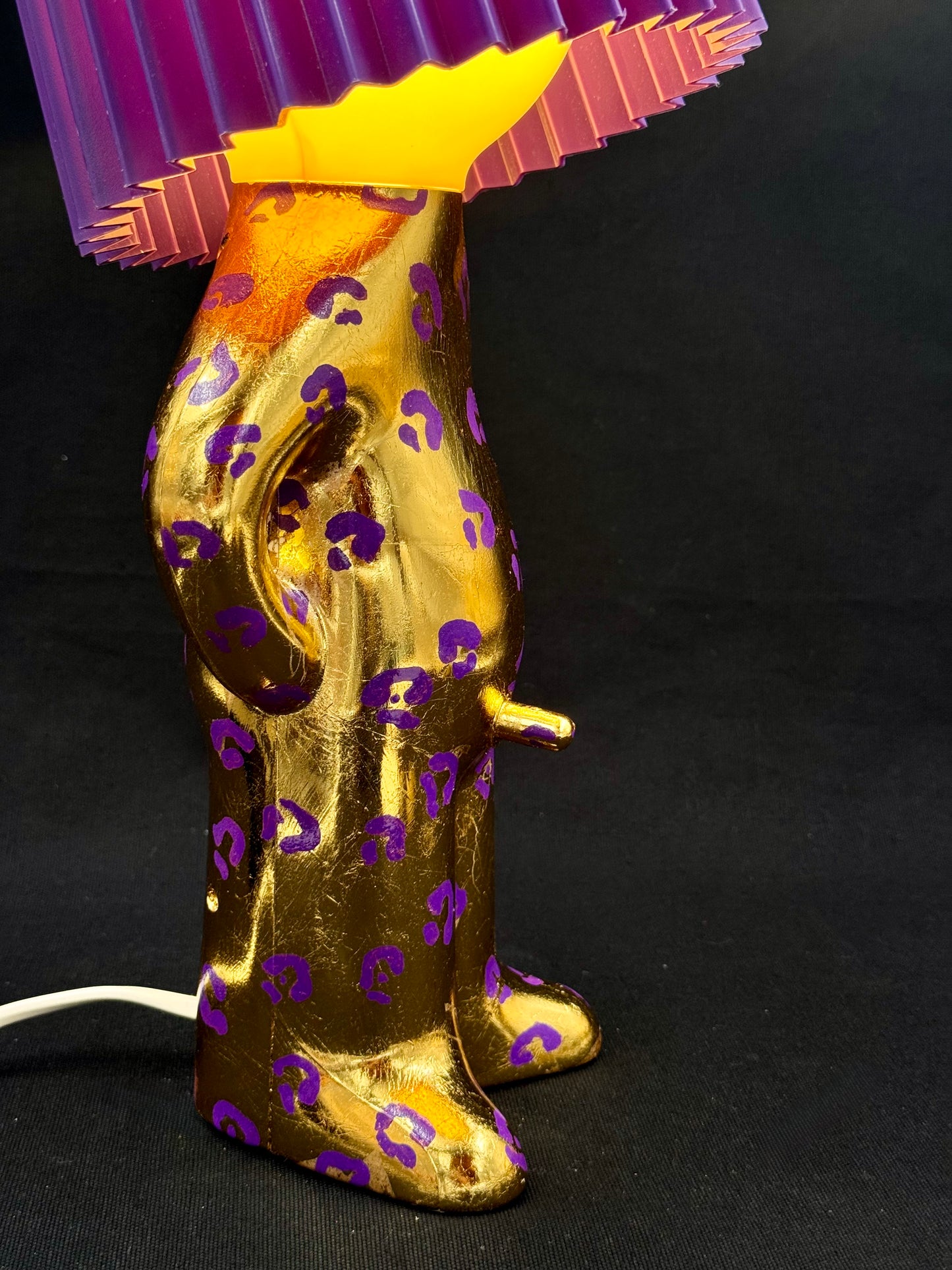 Mr P Shy Man gull og lilla Leoprint