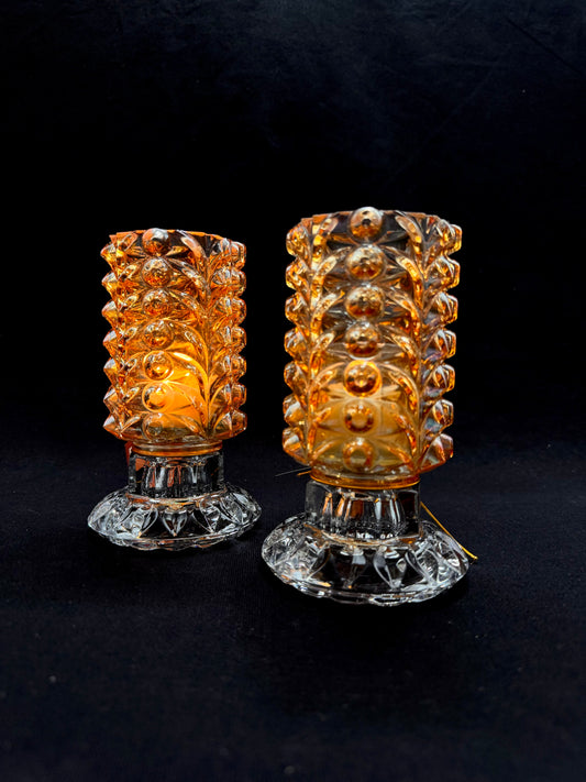 Vintage lyslykt i okergul minikolleksjon