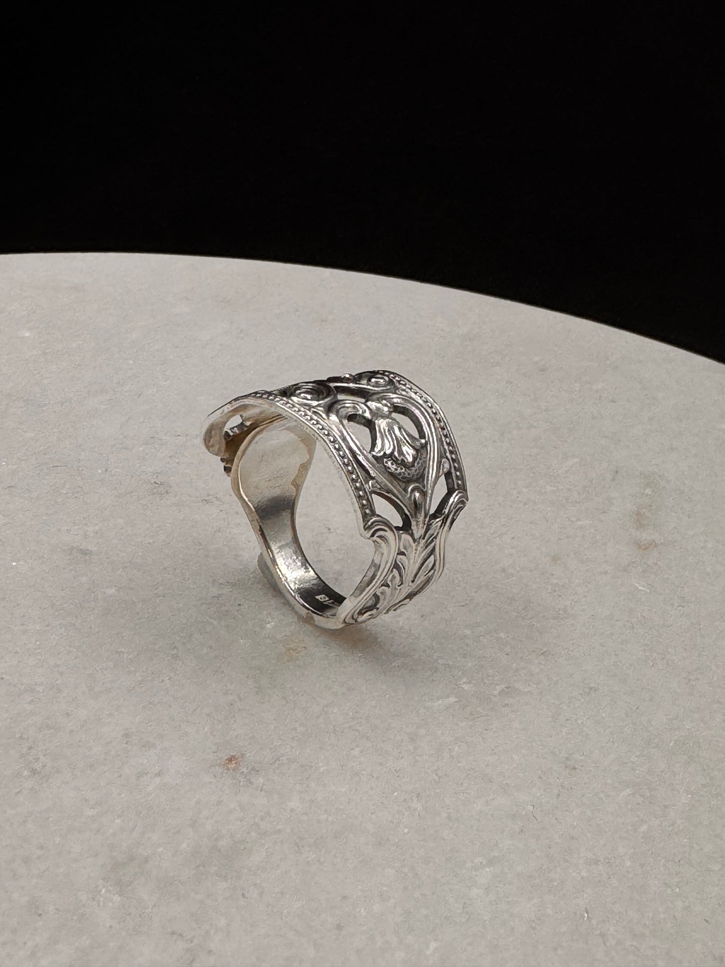 Vintage Skjerfring «Blomsterhjerte»