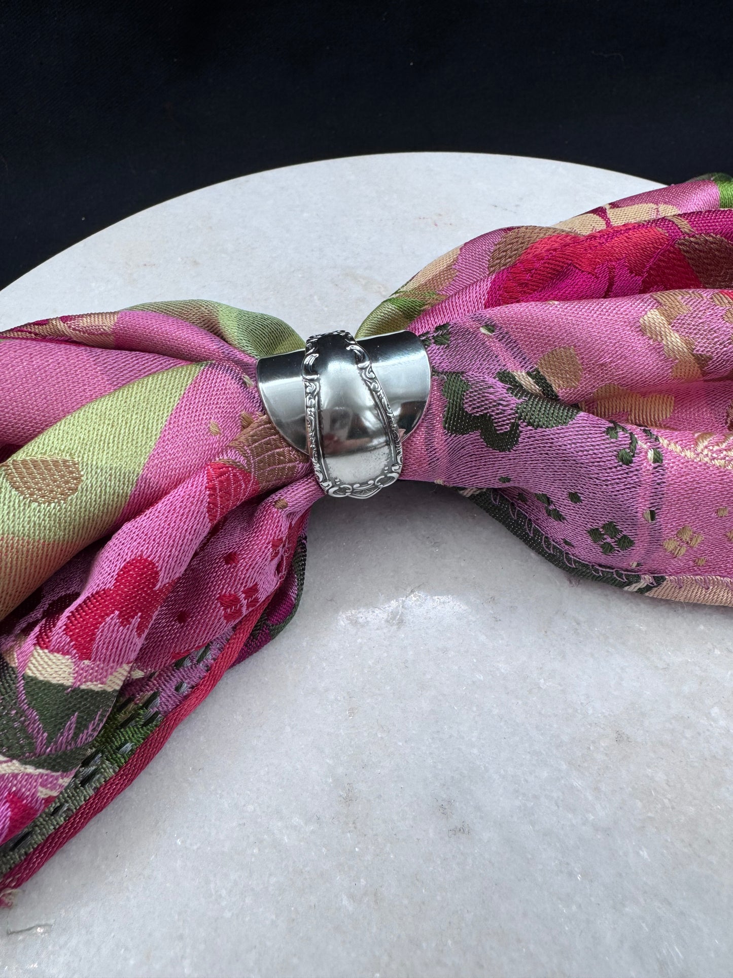 Bestilling! Vintage skjerfring ring eget sølv «Edel»