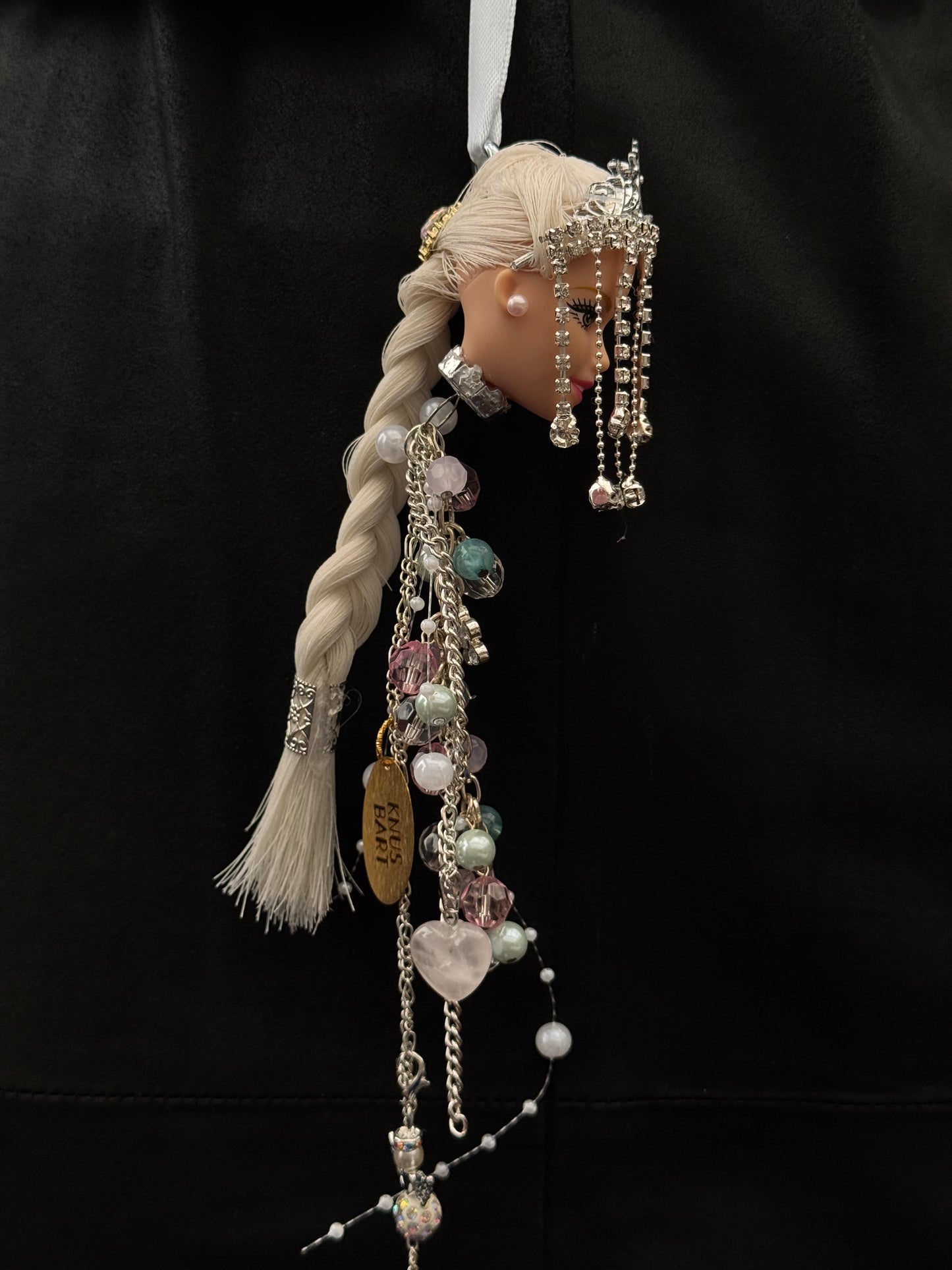 Vintage Barbie julekule «Elsa hvit med diamanter»