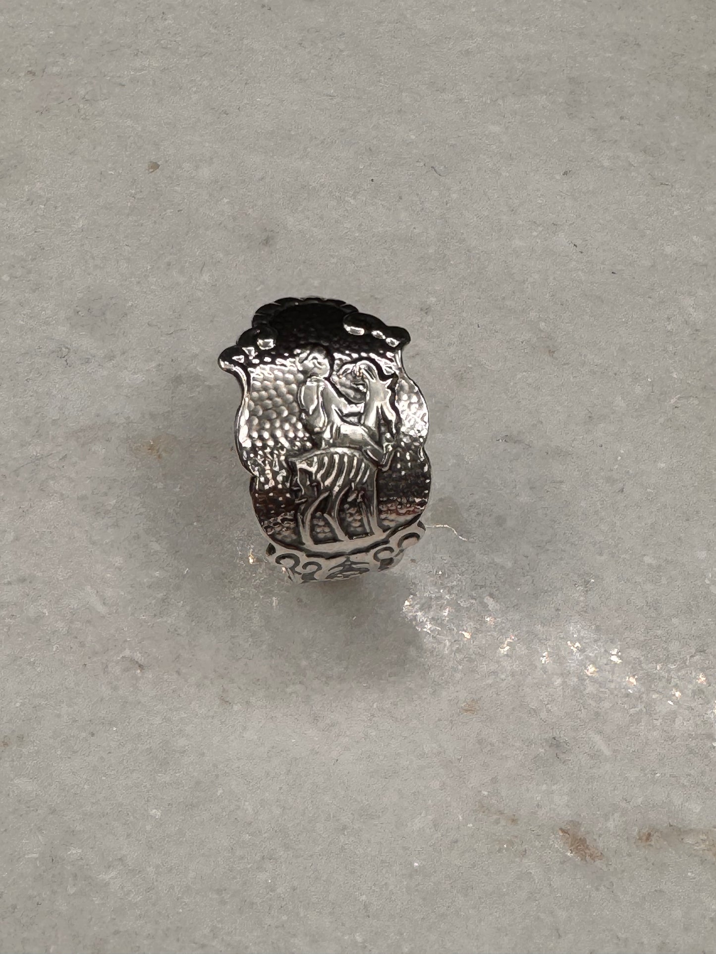 Vintage Skjerfring «Blåmann»