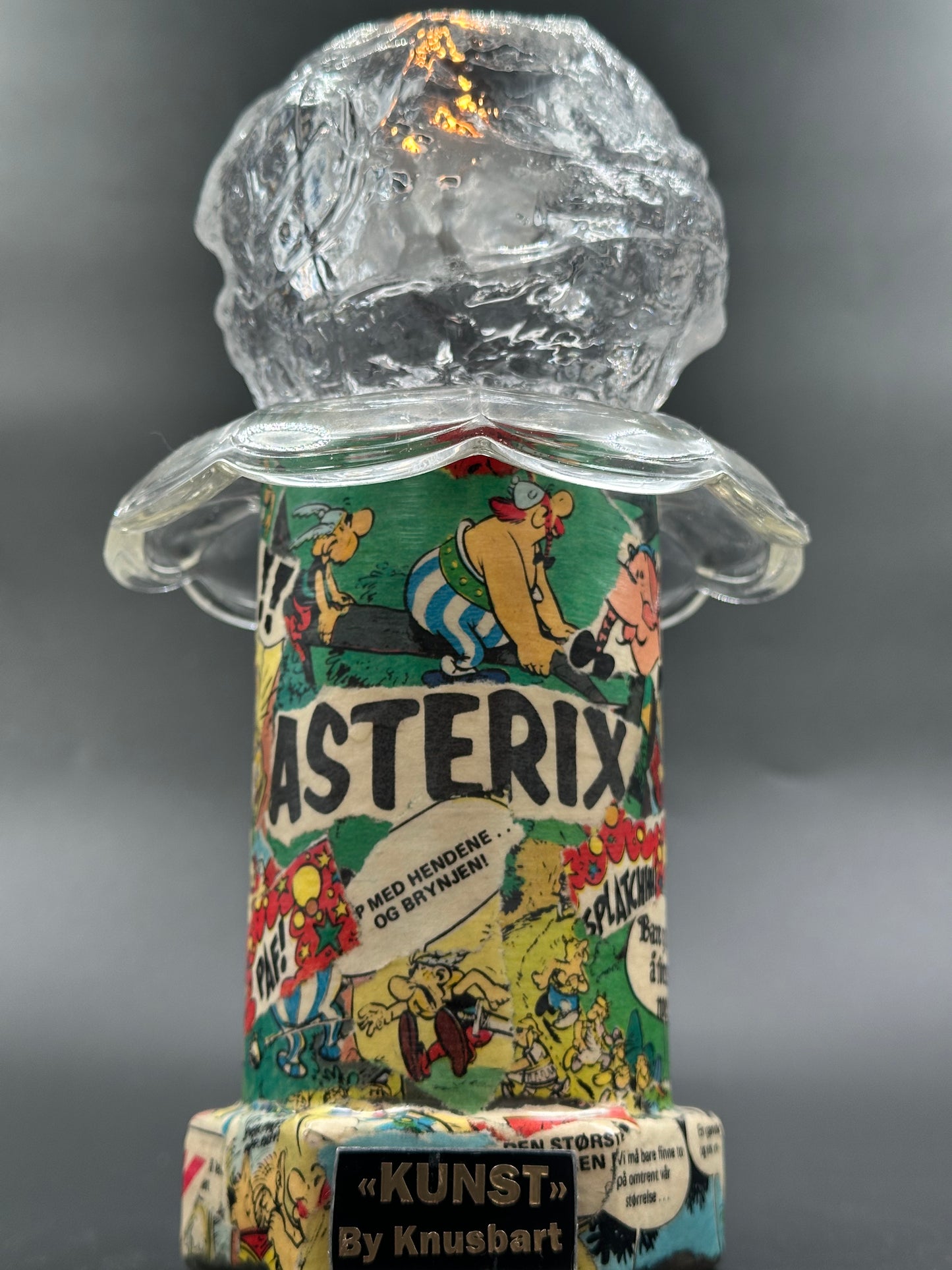 Asterix & Obelix lysestake med «kampestein krystall»