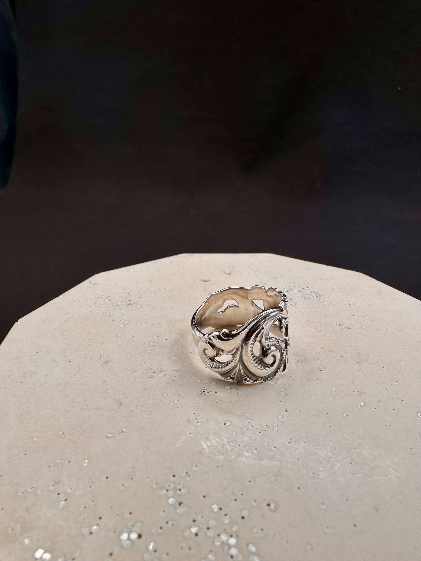 Vintage Sølvring «Tele» str 56