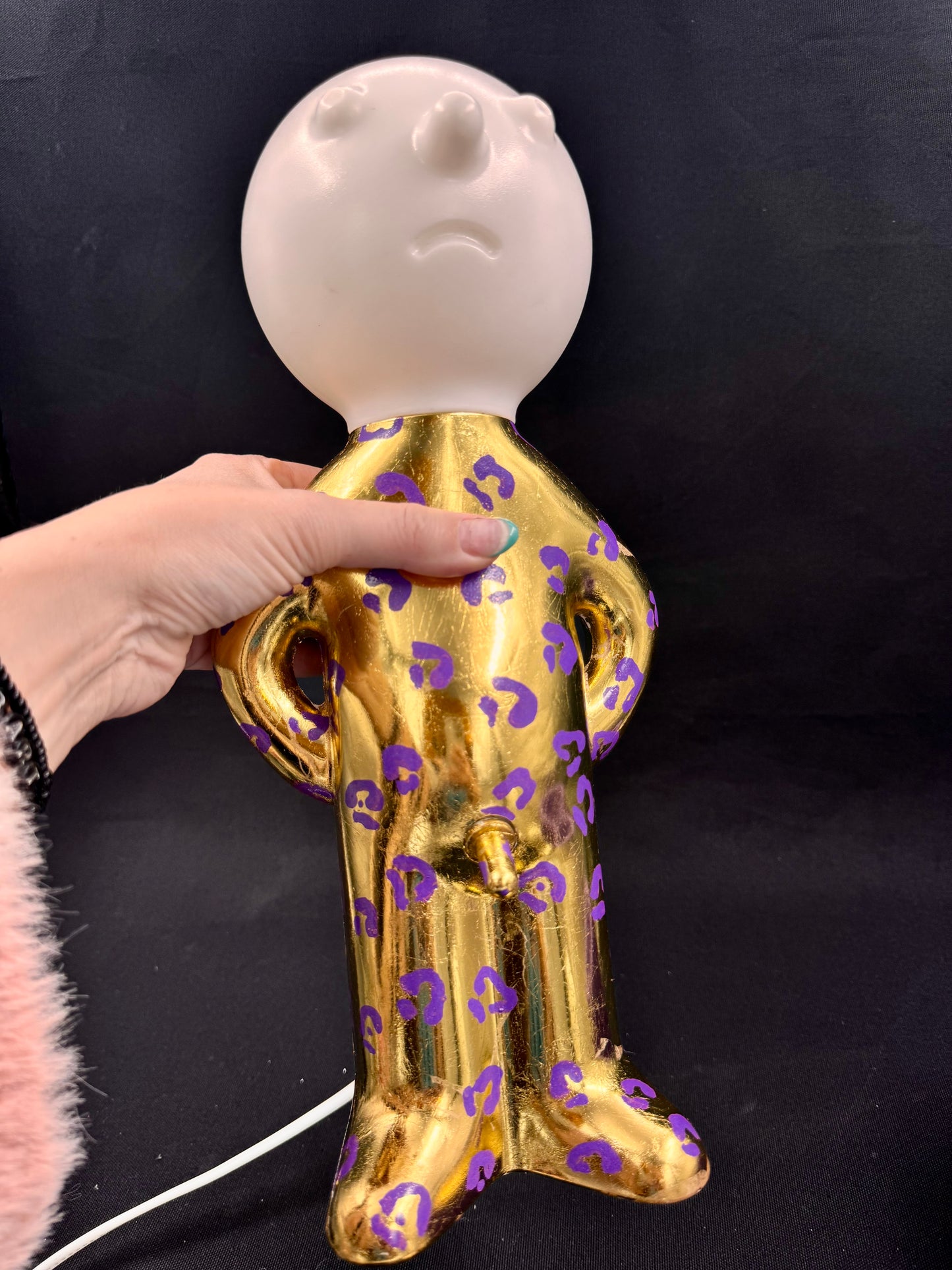 Mr P Shy Man gull og lilla Leoprint