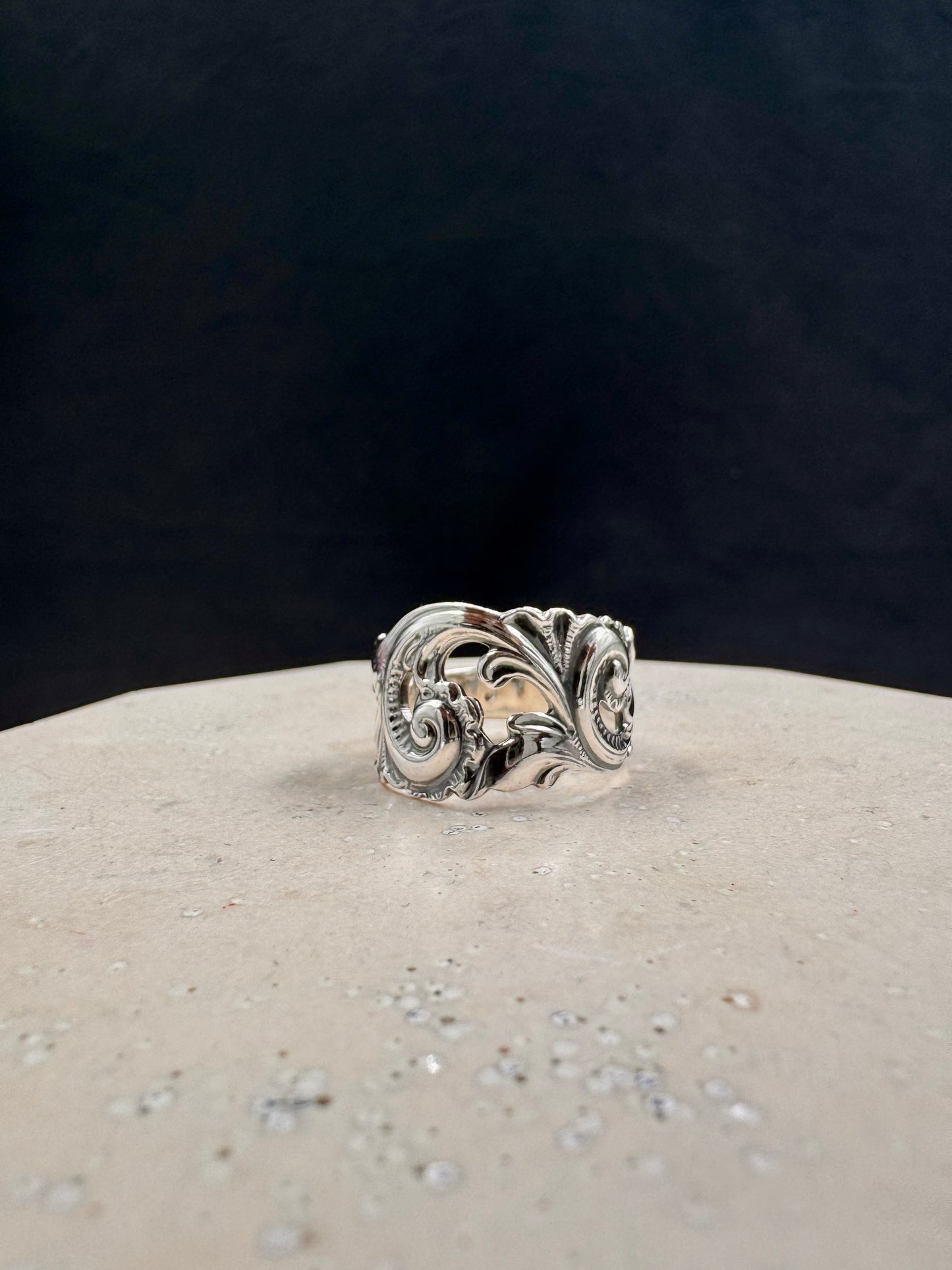 Vintage Sølvring «Tele» str 56