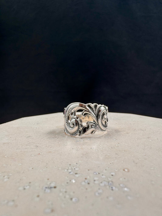 Vintage Sølvring «Tele» str 56