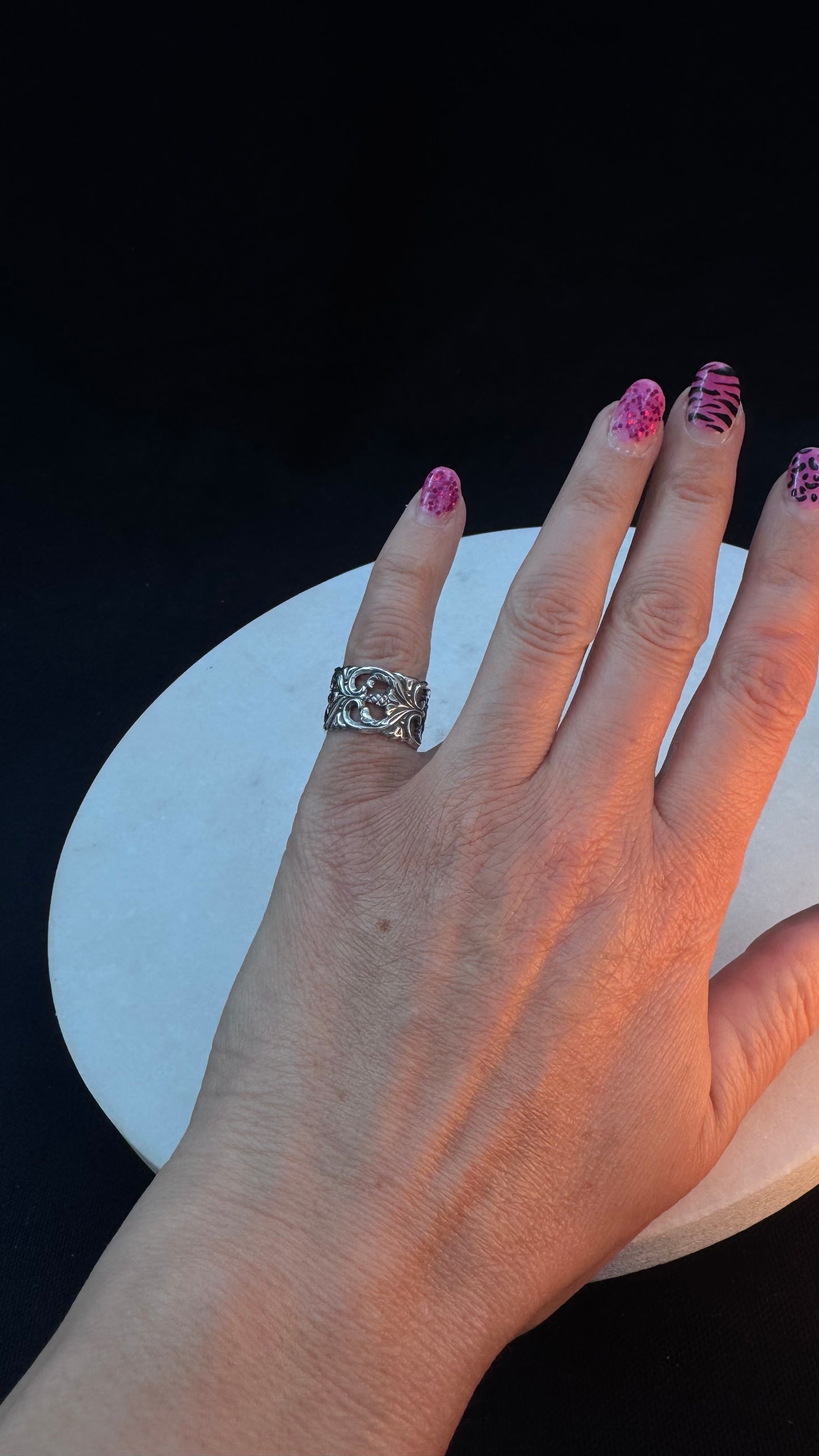 Bestilling! Vintage Skjerfring 3 eget sølv og 1 ring