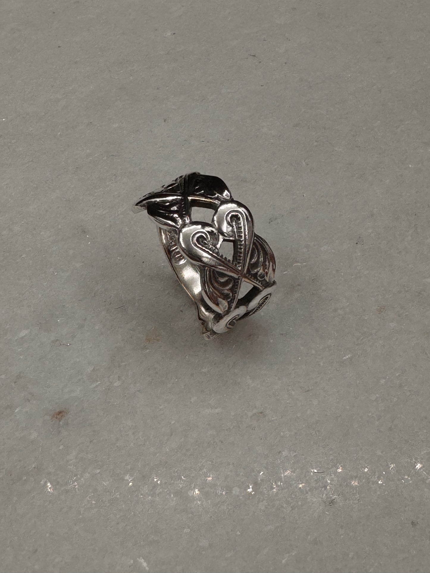 Vintage Skjerfring «HjerteSvane»