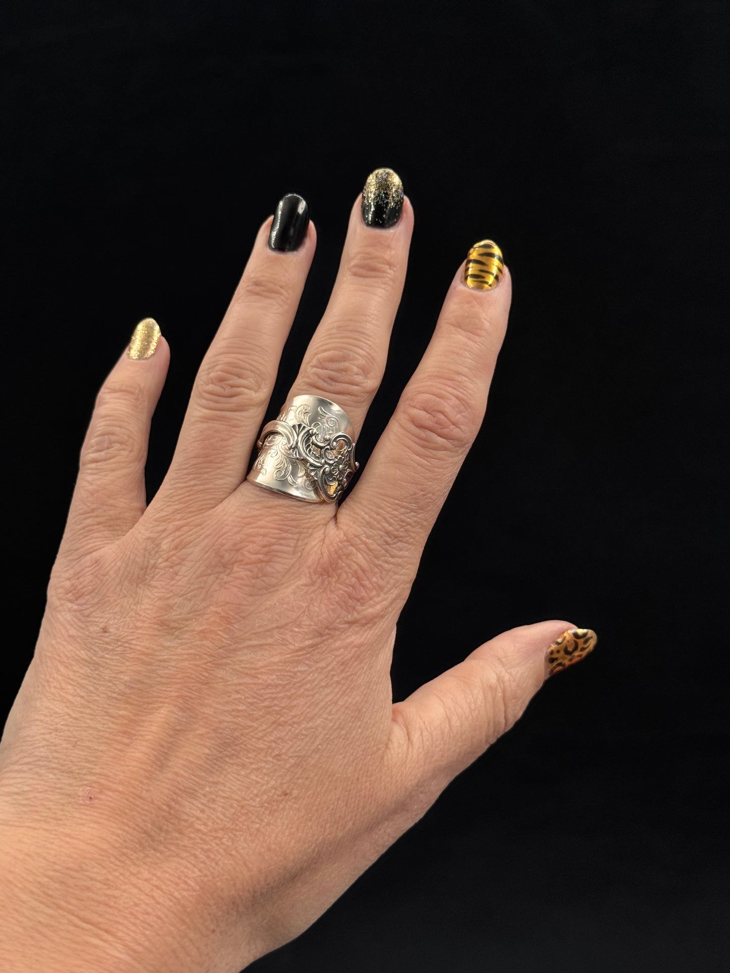 Bestilling! Vintage ringer, ørepynt, skjerfring