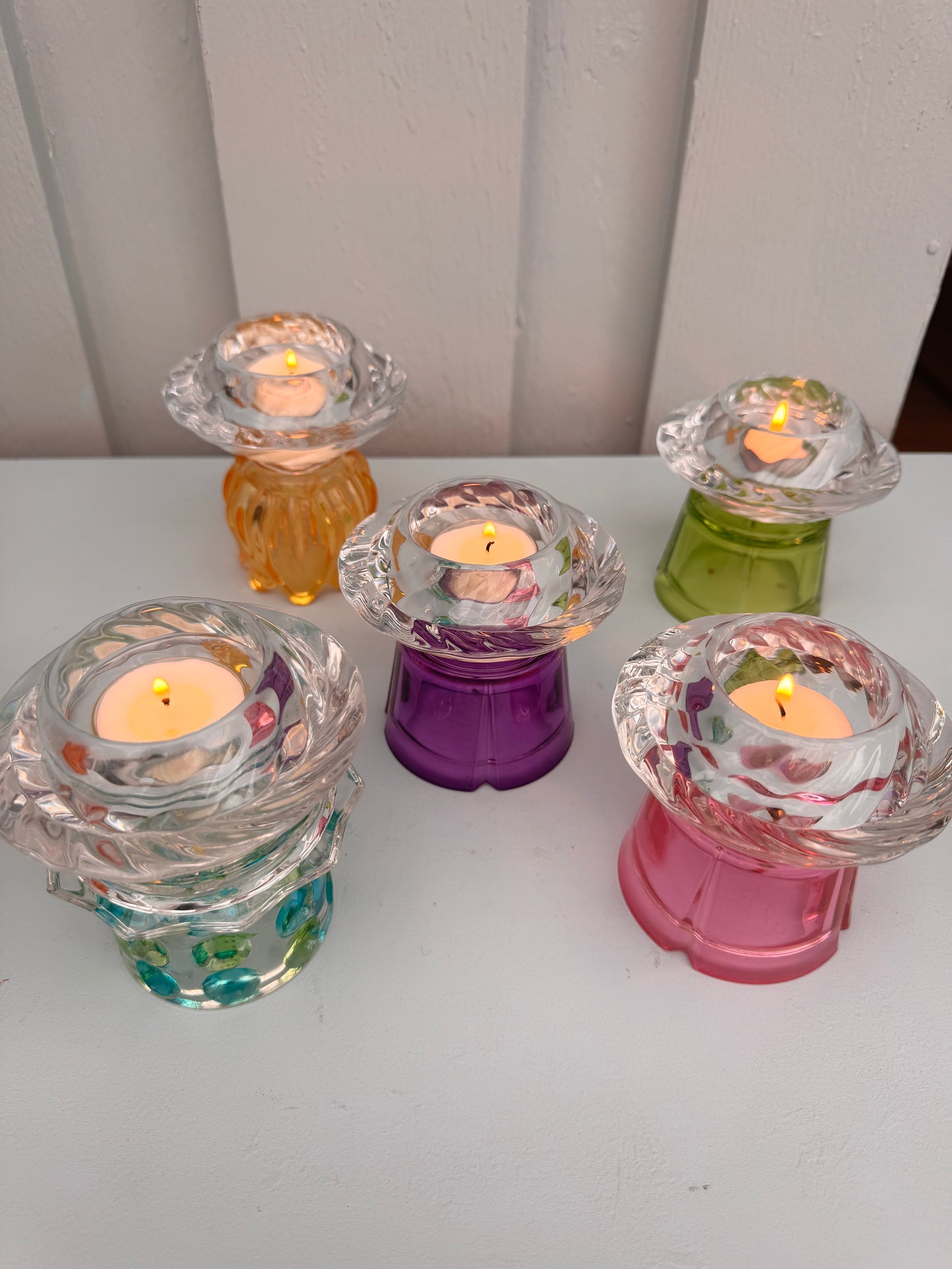 Vintage lysestake «mini» Grønn