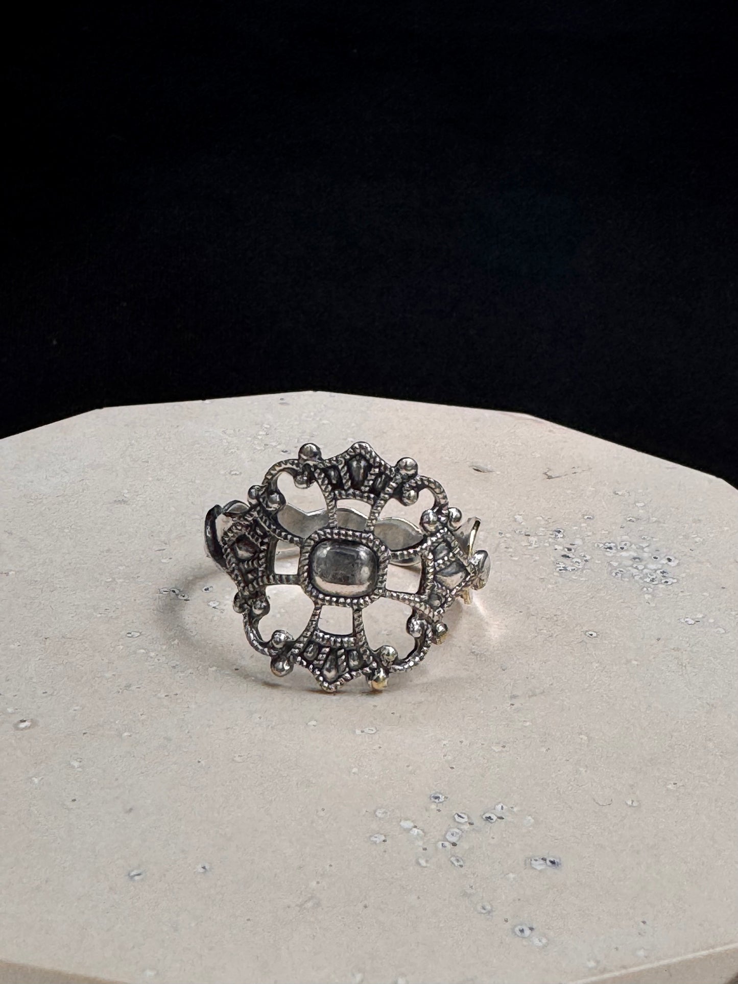 Vintage Skjerfring «Kongens Kors» liten